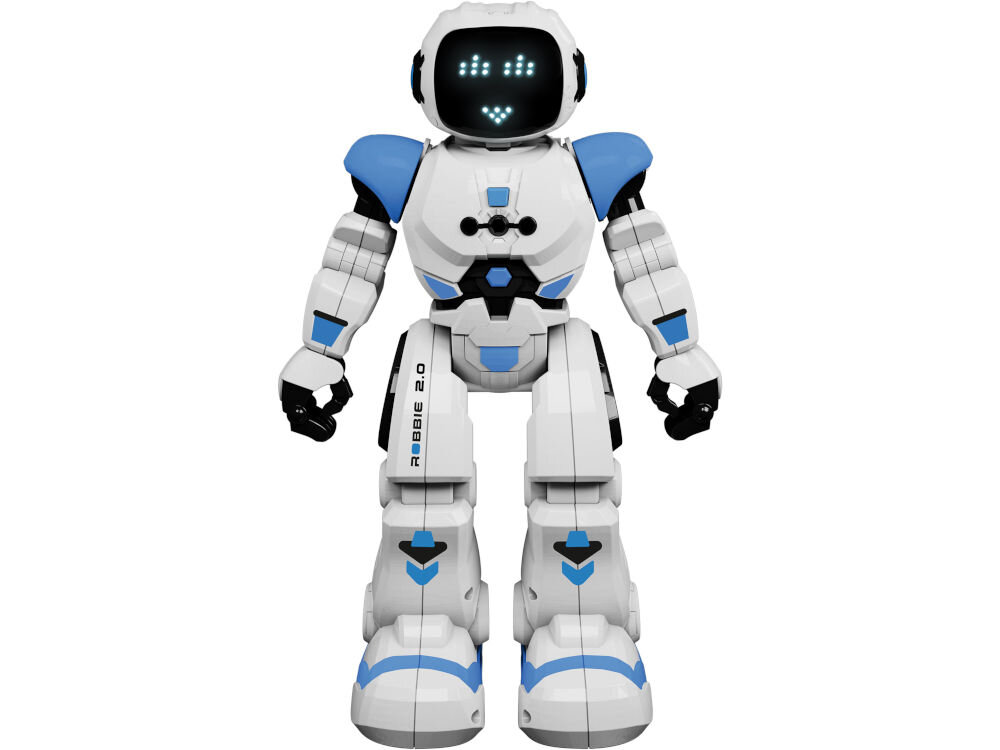 Zabawka interaktywna XTREM BOTS James The Spy Bot stojący na wsprost efekty dźwiękowe efekty świetlne ładowanie przez USB wprowadzenie do programowania