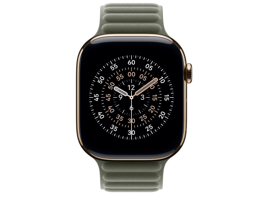 Pasek Apple Magnetic Link Karbowany pasek magnetyczny z tkaniny FineWoven miękkiego i trwałego mikrodiagonalu zamsz starannemu wykończeniu  - pasek na zegarku od przodu