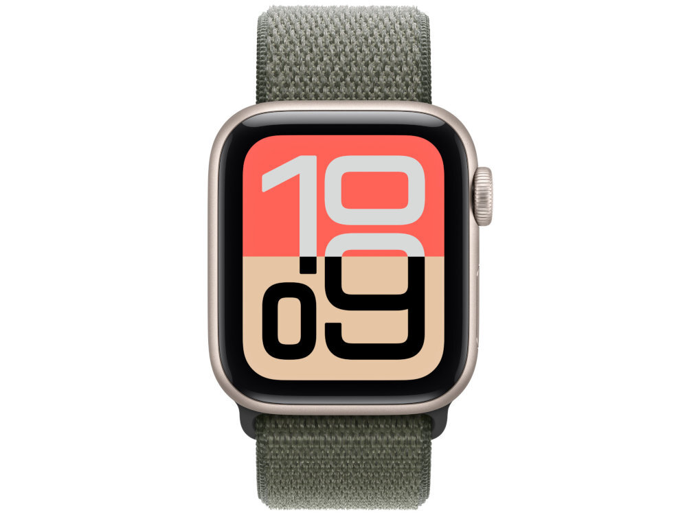 Pasek do Apple Watch opaska sportowa Apple miękkiego, oddychającego materiału Dwuwarstwowy splot nylonu gęsto rozmieszczonymi pętelkami Zapięcie na rzep - pasek z zegarkiem od przodu