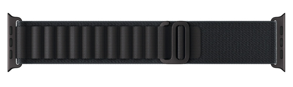 Pasek Alpine do Apple Watch Alpine tytanową klamrę w kształcie litery „g” tytan pochodzący w 90% z recyklingu odporny na korozję - pasek na płasko, widać zapięcie