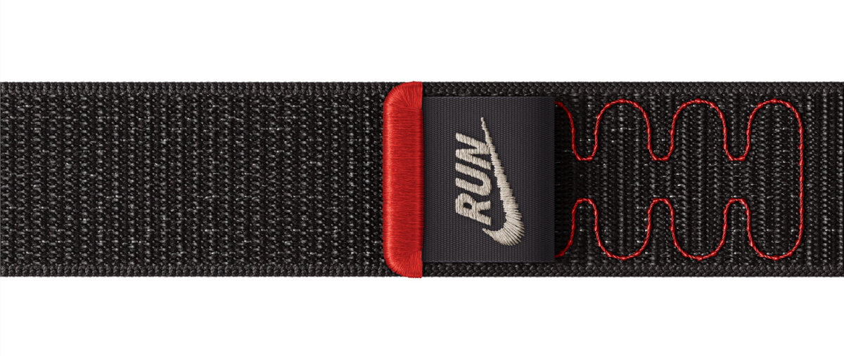 Pasek Apple Watch Nike Sport Loop Nike Sport Loop miękkiego i oddychającego materiału Dwuwarstwowy splot nylonu delikatną wyściółkę - pasek na płasko na białym tle