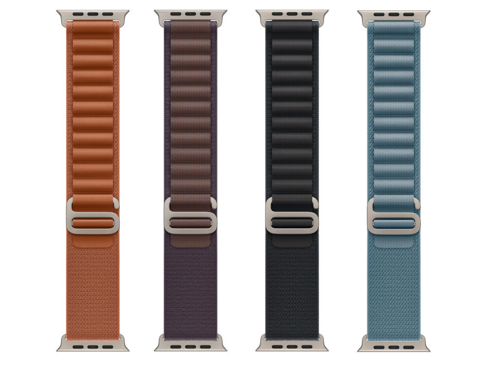 Pasek Alpine do Apple Watch Alpine czterech wersjach kolorystycznych: czarnej, indygo, terakota i jasnoniebieskiej klasycznej sportową - pasek w czterech wersjach kolorystycznych