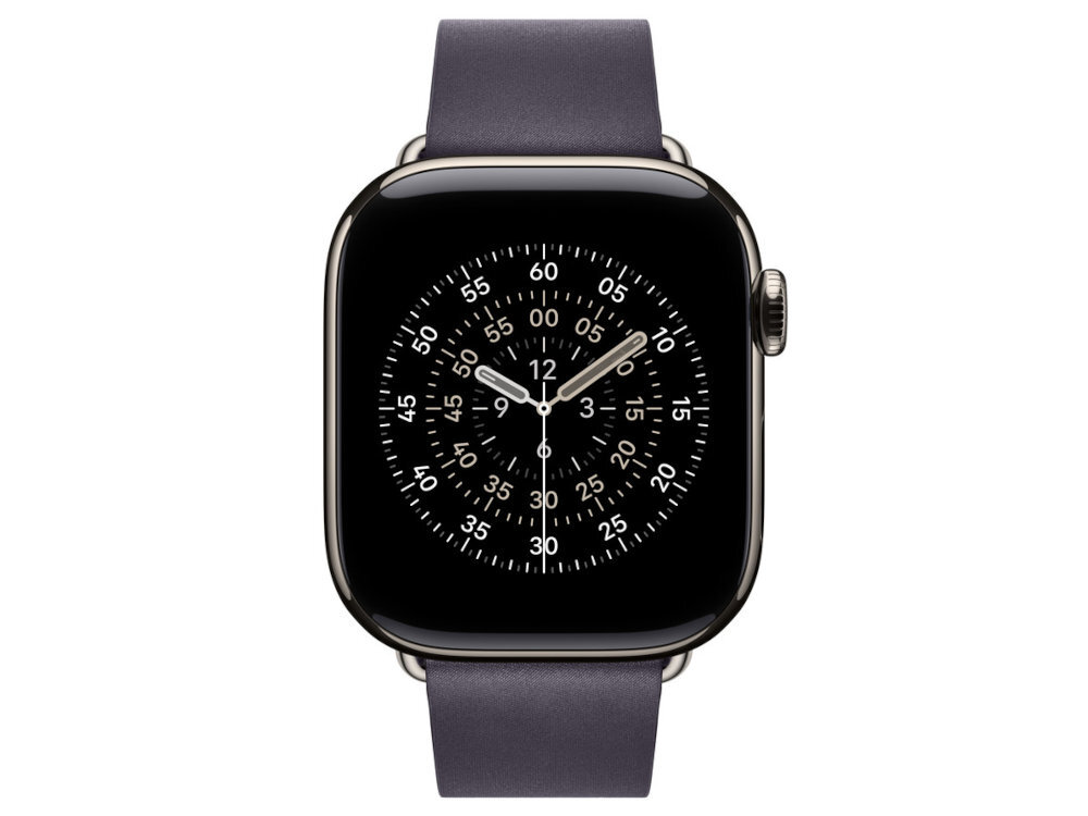 Pasek Apple Modern Buckle wytrzymałego poliestru o miękkiej, zamszowej strukturze funkcjonalność z elegancją - pasek na zegarku od przodu