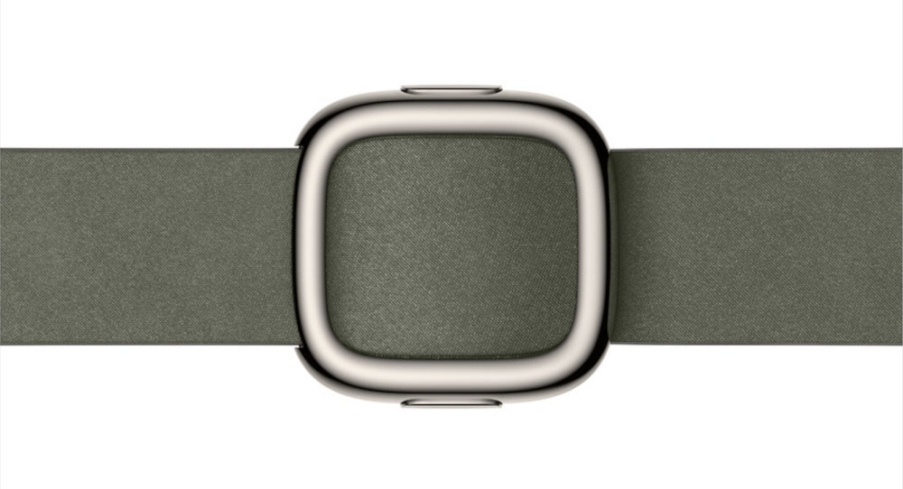 Pasek Apple Modern Buckle dwuczęściowe zapięcie magnetyczne Stabilna konstrukcja - zapiecie paska z bliska
