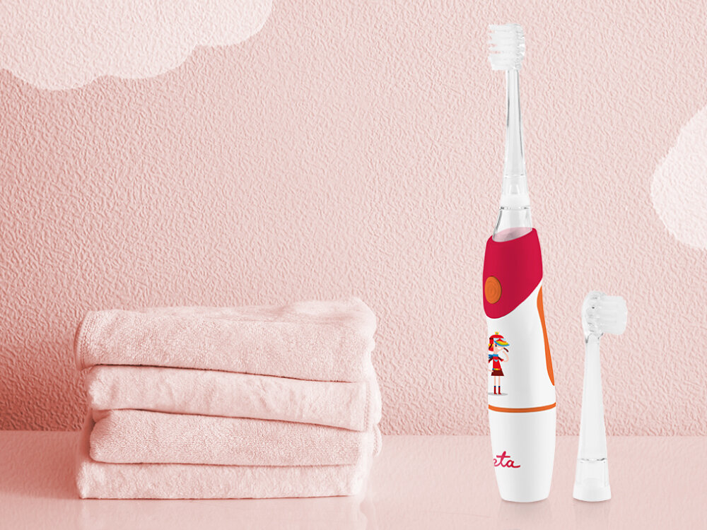 Szczoteczka soniczna ETA Baby Sonic ETA071090030 Biało-czerwony kv początek opisu