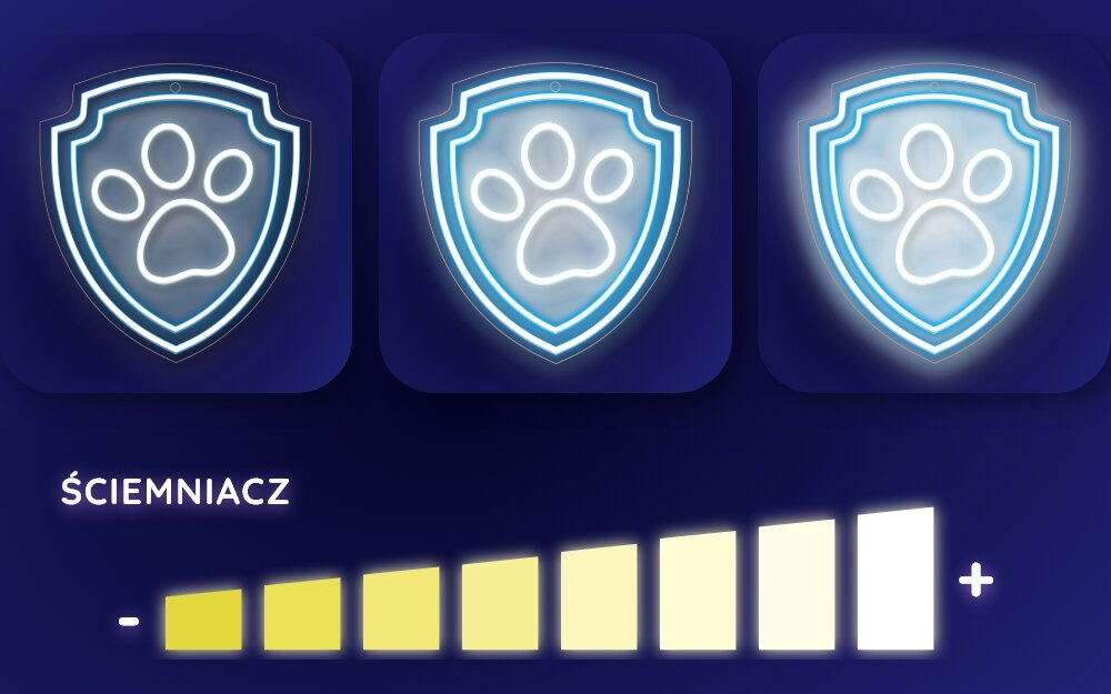 Neon LED PSI PATROL  Przełącznik 