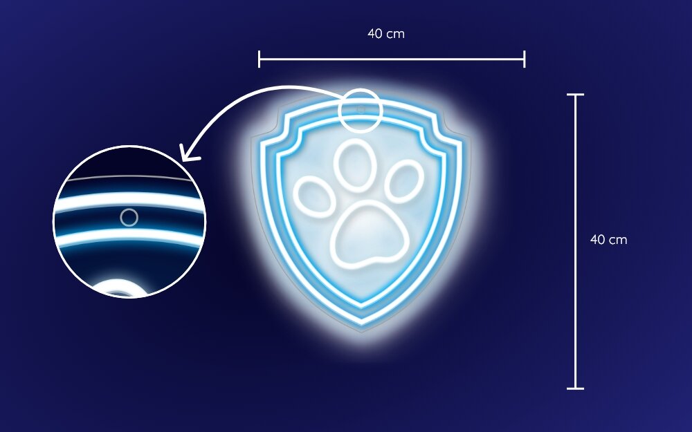 Neon LED PSI PATROL  zawieszenie 