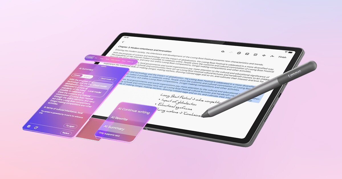 Tablet LENOVO IdeaTab Plus Lenovo AI Notes inteligentne notatki i organizacja