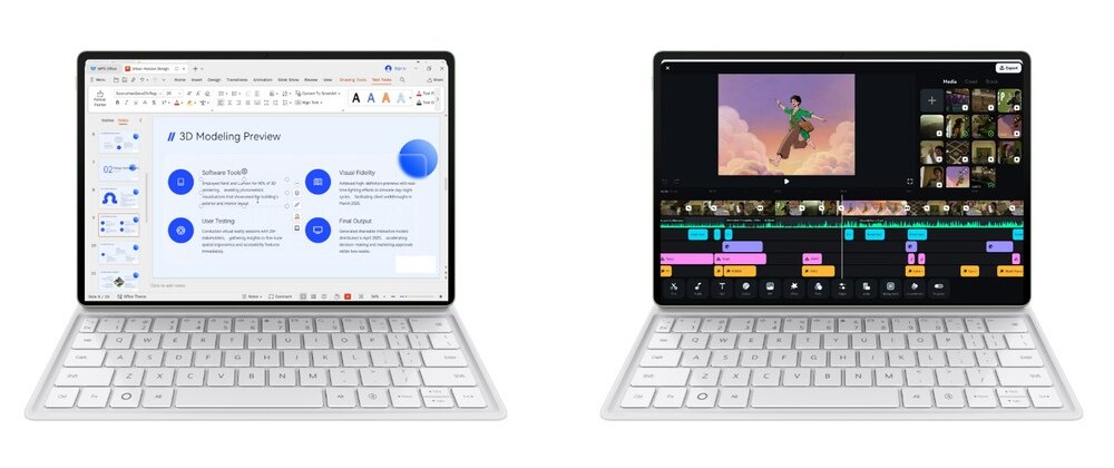 Tablet HUAWEI MatePad 12 X 2025 klawiatura tryb laptopa wielozadaniowość HarmonyOS