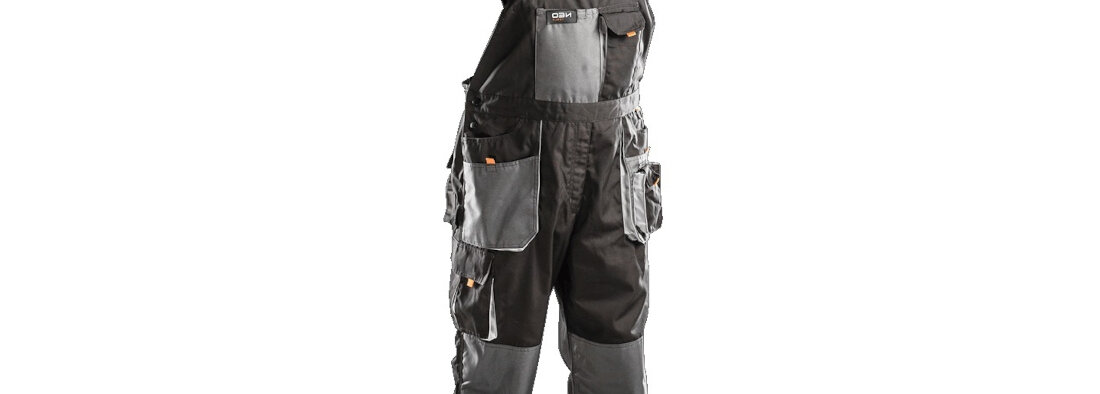 Spodnie robocze NEO TOOLS 81-240-XL  ogrodniczki (rozmiar XL/56)  Bezpieczne i certyfikowane europejskie normy ochrony Solidny materiał gramatura wzmocnienia tkaniny Oxford warunki praca