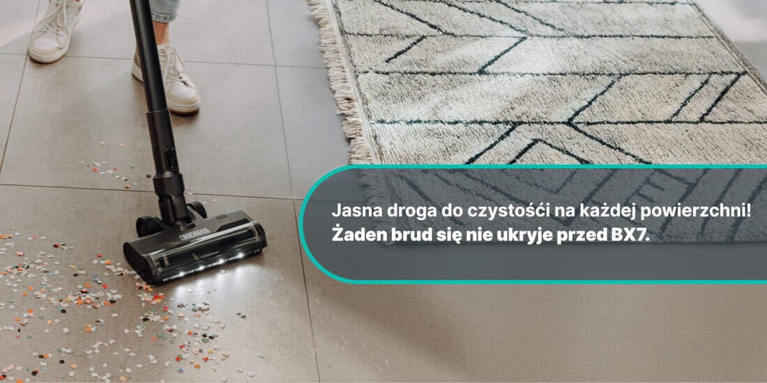 Odkurzacz THOMAS BX7 Żaden brud się nie ukryje funkcja samoczyszczenia oświetlenie LED Gęsto ułożone spiralnie włosie uniwersalnego wałka na dywanach z krótkim włosiem, jak i na twardych podłogach miękki wałek przy sprzątaniu delikatnych powierzchni