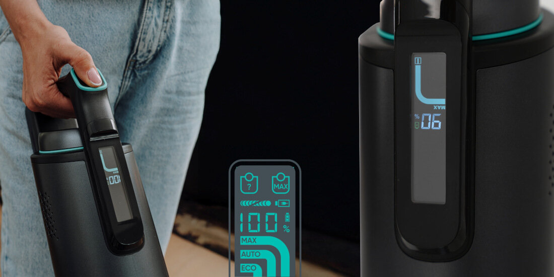 Odkurzacz THOMAS BX7 Kontrola nad sprzątaniem Wyświetlacz informacje czytelne wskaźniki