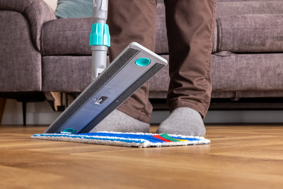 Mop płaski KARCHER TTS Ray Infinity 9.212-034.0 usuwanie zanieczyszczeń Nakładka z mikrofibry 95% bakterii higiena zdrowe otoczenie dla domowników i użytkowników