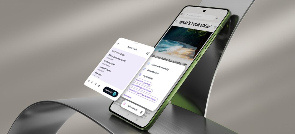 Smartfon MOTOROLA Edge 70 5G Image Studio  Playlist Studio moto ai 