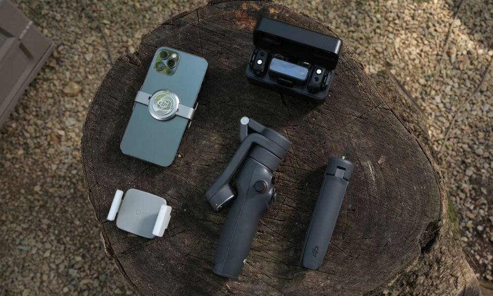 Gimbal DJI Osmo Mobile 6  fotografia stabilizacja nagrywanie żyroskop uchwyt zasilanie ładowanie bateria tryby przyciski złącza porty kompatybilność udźwig wykonanie pojemność 