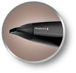 Czarny wylot suszarki z widocznym logo \'REMINGTON\'.
