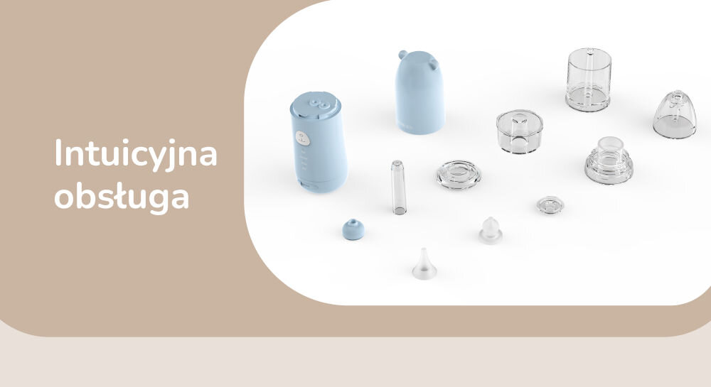 Aspirator i irygator 2w1 MOMINI Nanoflush panel sterowania system składania