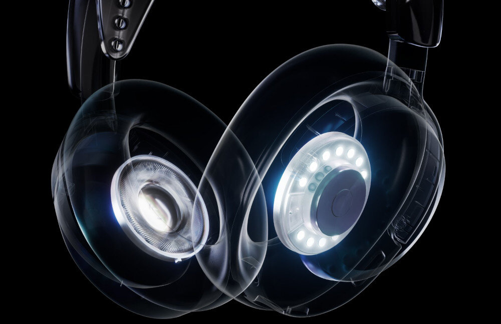 Słuchawki STEELSERIES Arctis Nova 3P - Naturalne brzmienie Hi-Fi, przekrój słuchawek - umiejscowienie membran w nausznikach