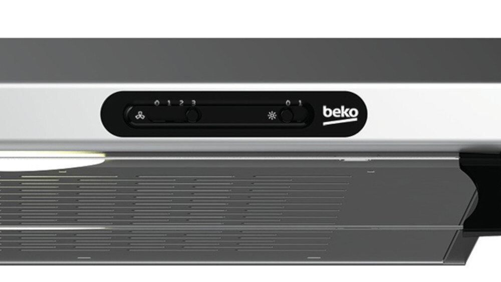 Okap BEKO CFB 6310 X poziomy pracy obsługa sterowanie suwakowe