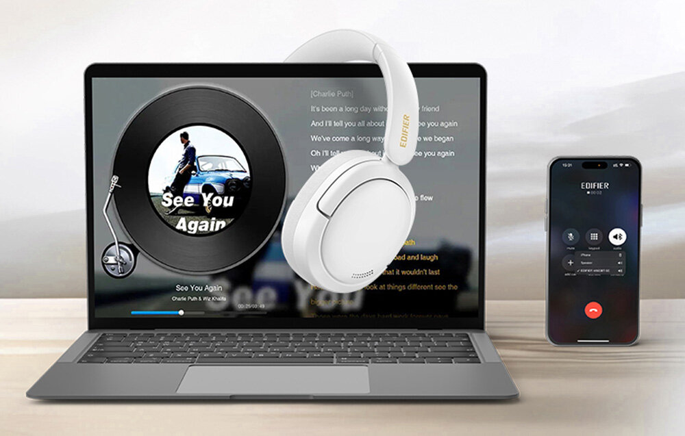 Słuchawki nauszne EDIFIER W800BT SE muzyka, dźwięk, mgnienie oka, czas pracy