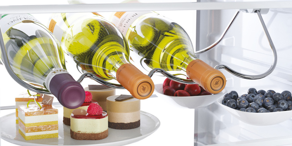 LODÓWKA HAIER HBW7519DT wino półka szklane butelki bezpiecznie stabilnie wigodnie zabezpieczenie szkła