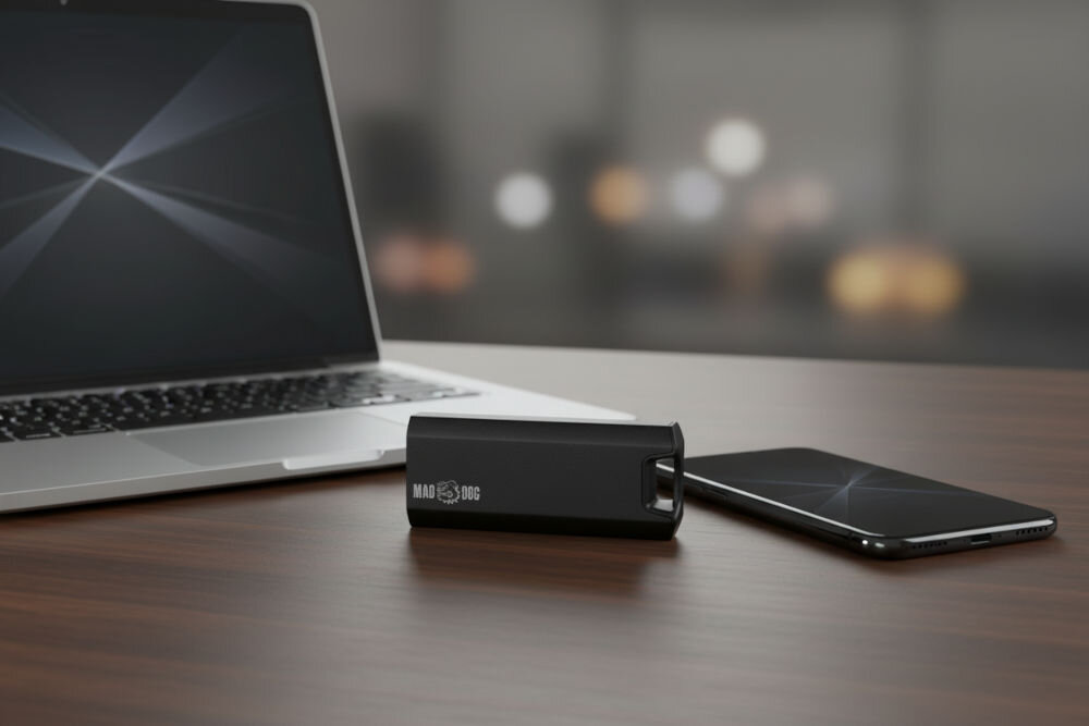Dysk MAD DOG PSSD100K maddog Move Ridge kompatybilny Windows Mac OS Android iOS Chromebook konsole TV USB Type-C dysk SSD