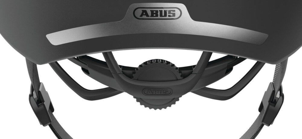 Kask rowerowy ABUS Skurb Ciemnoszary (rozmiar L) regulacja za pomoca piersienia w zakresie 58-61 cm stabilność doskonale dopasowanie