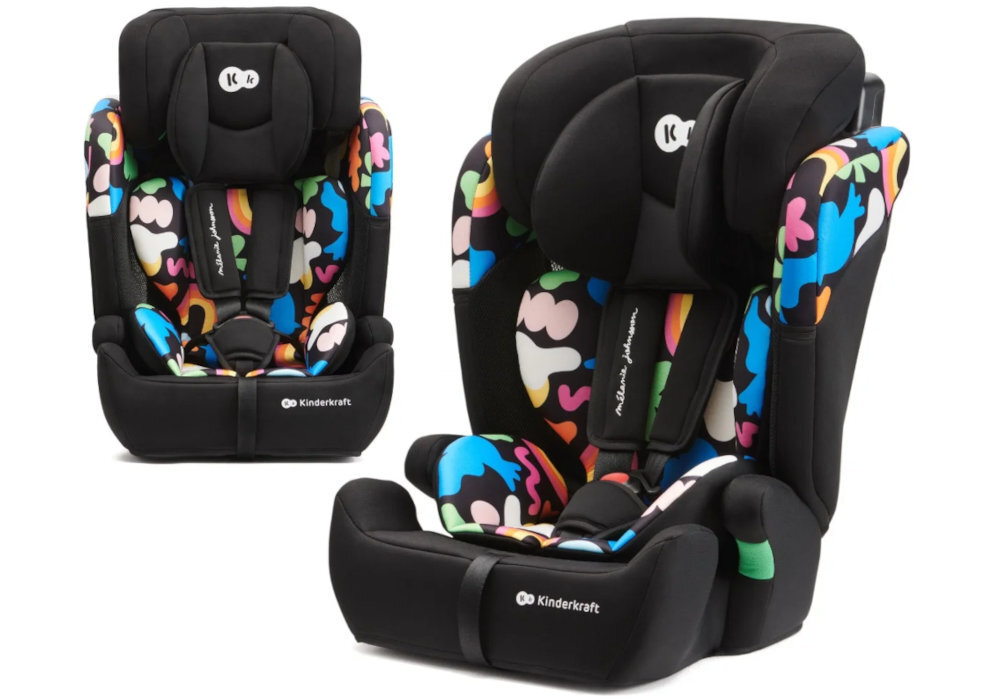 Fotelik samochodowy KINDERKRAFT Comfort Up I-Size 9-36 kg Różowy wkladka miekka wygodna pelen komfort pokroweic mozna sciagnac i wyprac