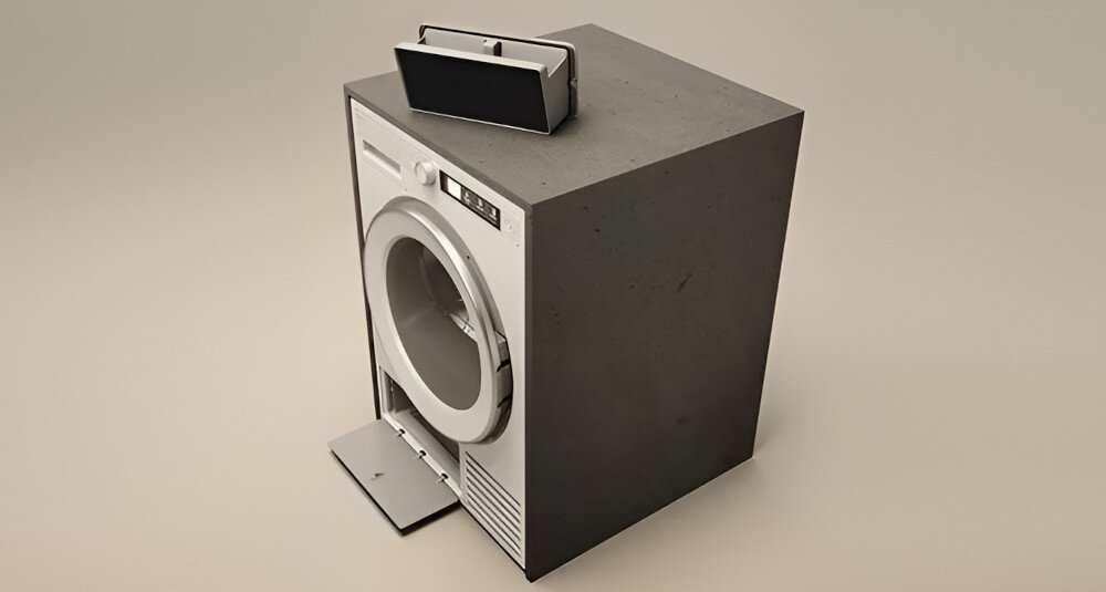 SUSZARKA ASKO T509HRT wizualizacja lifestyle bok otwarty dolny filtr miejsce kłaczki pompa ciepła niezawodne działanie samoczyszczenie płukanie zbiornik skraplacza przypomnienie cykle efektywność pracy