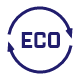 Napis Eco otoczony strzałkami.