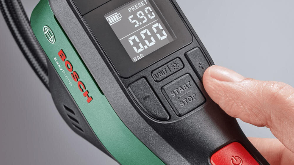 BOSCH EasyPump pompka interfejs duży wyświetlacz parametry czytelne kompaktowa lekka konstrukcja podróż