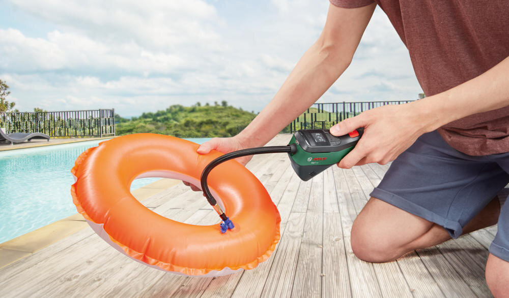 BOSCH easypump wydajność pompka pompowanie zabawki akcesoria plażowe kółka pływanie materace