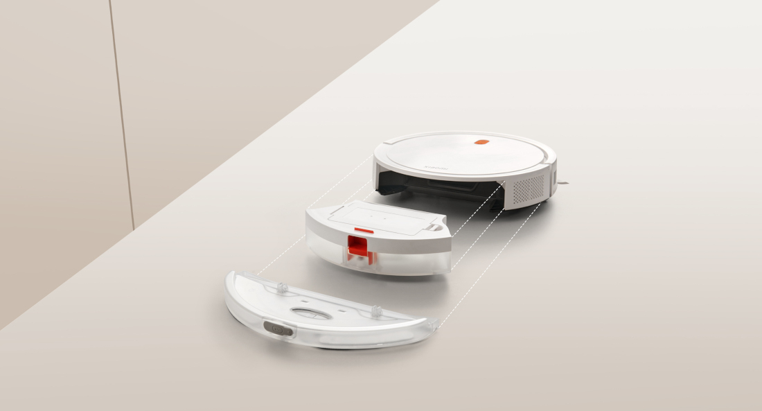 Robot sprzątający XIAOMI Vacuum E5 EU Czarny 400-ml kontener odpady pojemność