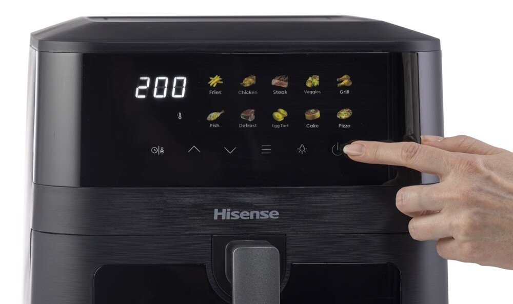 Air Fryer Frytkownica beztłuszczowa HISENSE HAF2100DCD wyraźny kolorowy wyświetlacz, intuicyjna obsługa, przyjazny panel cyfrowy