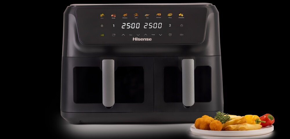 Air Fryer Frytkownica beztłuszczowa HISENSE HAF2700DCD szybkie nagrzewanie, zamknięta przestrzeń do gotowania, bez straty energii, zdrowsze posiłki