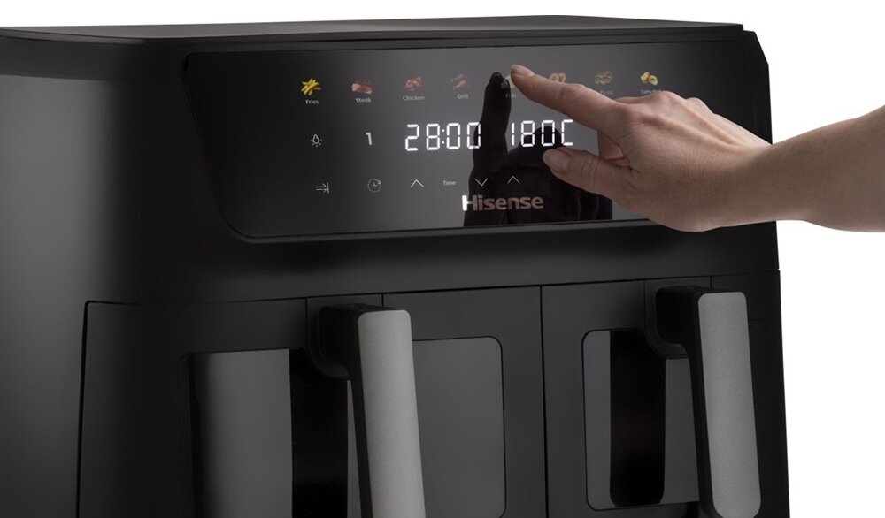 Air Fryer Frytkownica beztłuszczowa HISENSE HAF2700DCD wyraźny i kolorowy wyświetlacz, intuicyjna obsługa, jasny panel cyfrowy, łatwiejszy wybór programów