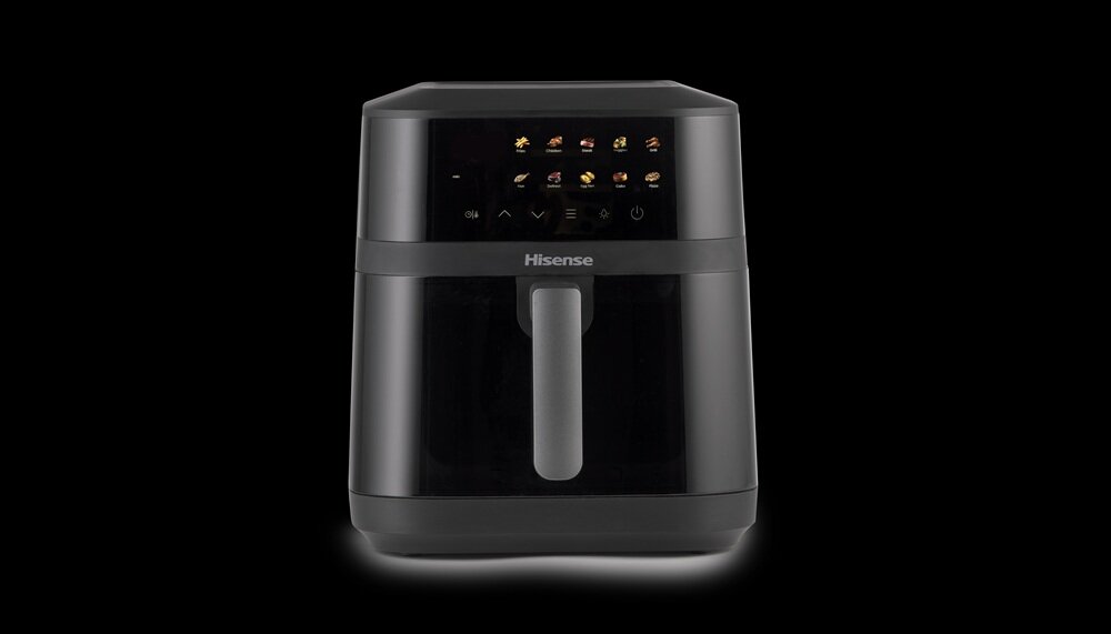 Air Fryer Frytkownica beztłuszczowa HISENSE HAF1800DCD 6.3l z okienkiem do obserwacji postępów gotowania kontrola procesu gotowania, bez przerywania, wewnętrzne oświetlenie