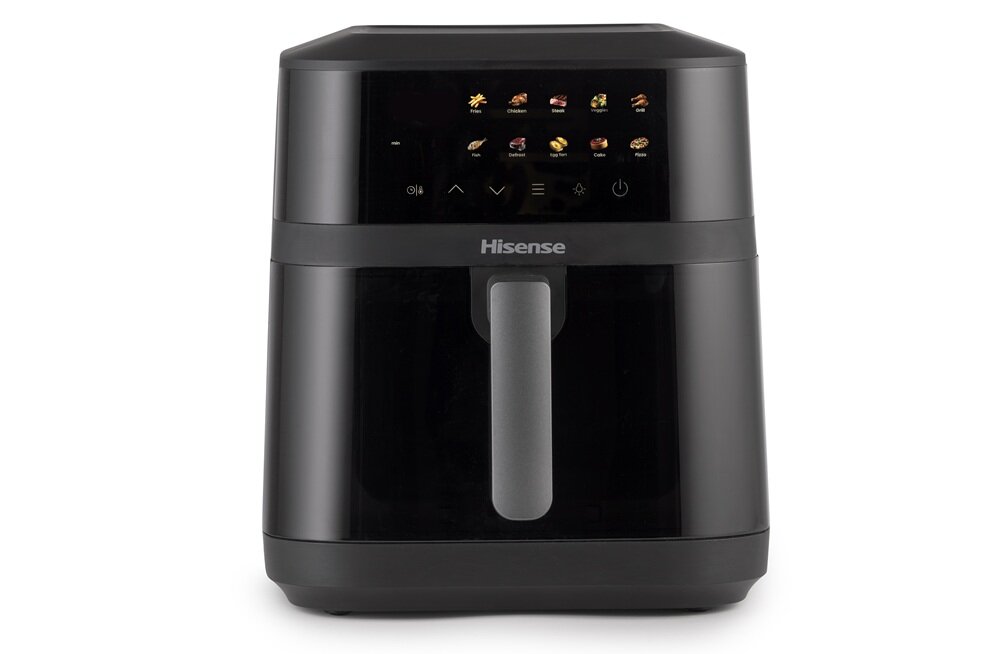 Air Fryer Frytkownica beztłuszczowa HISENSE HAF1800DCD 6.3l z okienkiem do obserwacji postępów gotowania cyfrowy, kolorowy wyświetlacz, łatwa obsługa, wygodny podgląd ustawień, przejrzysta i intuicyjna obsługa