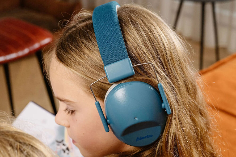 Nauszniki wygłuszające ALECTO BV-73 Zielony Komfort przez cały dzień Miękkie poduszki nauszne lekki pałąk bez uczucia dyskomfortu ochrona słuchu