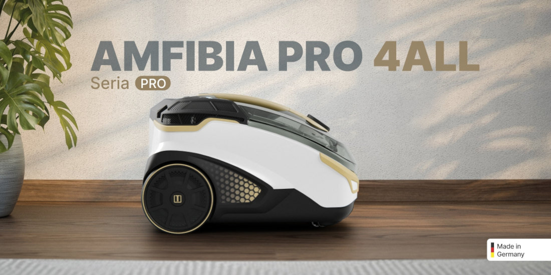 Odkurzacz piorący THOMAS Amfibia Pro 4 All wygląd design prezentacja wizualizacja Czystość bez granic Komfort bez alergii