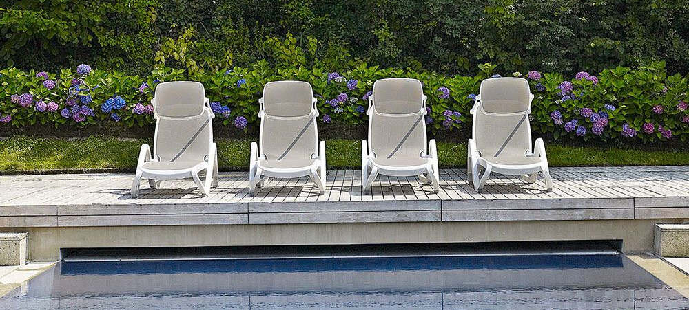 Leżak NARDI Alfa Bianco/Tortora wytrzymały odporny praktyczny atrakcyjny Wysoka jakość