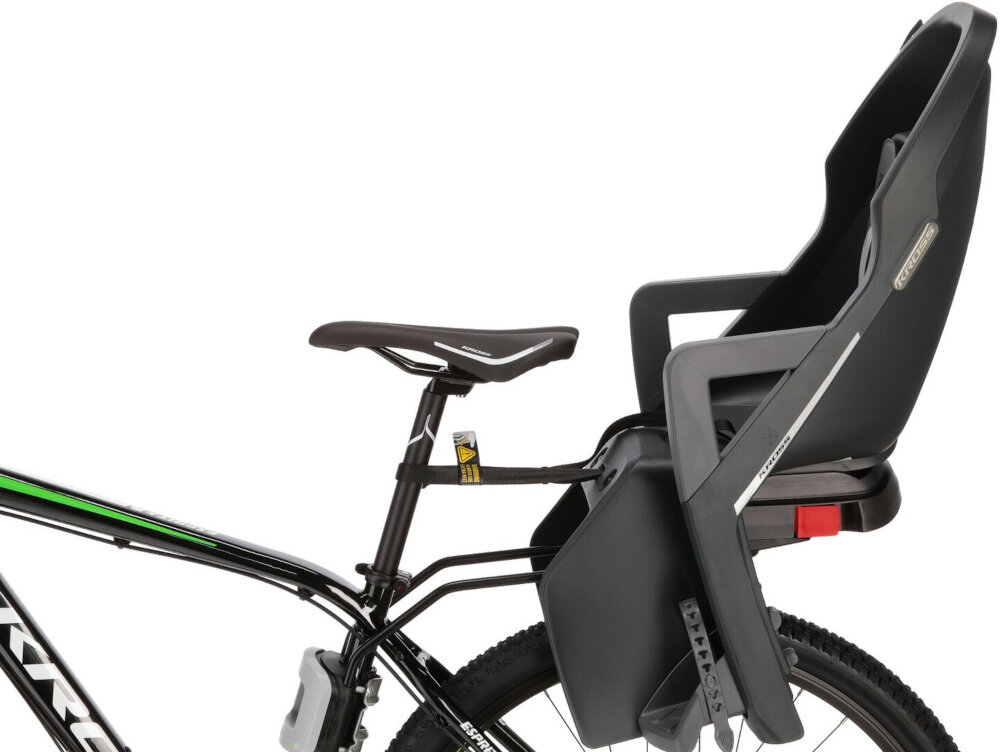 Fotelik rowerowy POLISPORT Guppy RS Szary najwyższy standard bezpieczeństwa nie zawiera substancji szkodliwych dla dziecka i otoczenia