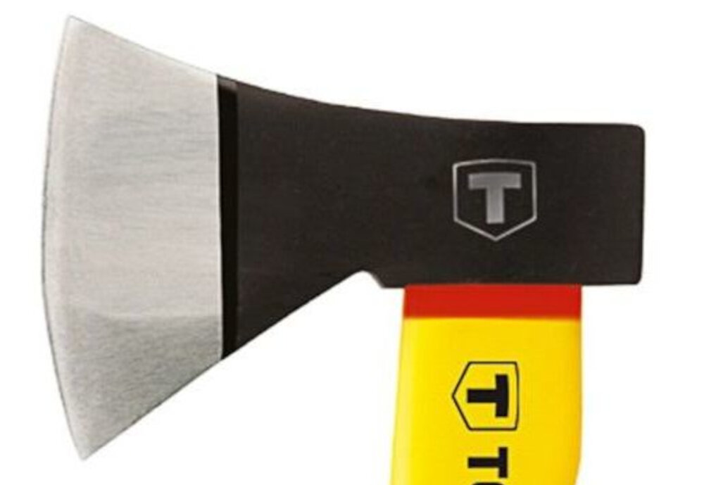 Siekiera uniwersalna TOPEX 05A200 0.6 kg obuch waga 600 g szerokosc 20 mm dlugosc 150 mm z hartowanej stali narzedziowej odpornosc na pekniecia glowica grubosc 20 mm ostrze duza wytrzymalosc na tepienie dlugotrwala efektywna praca
