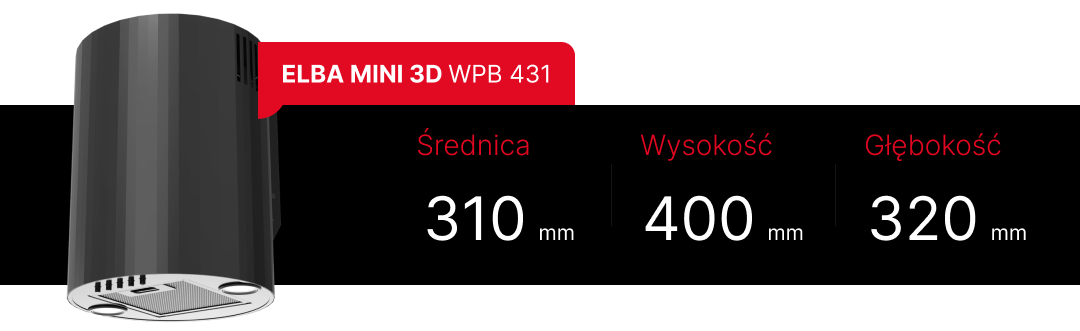 MAAN Elba Mini 3D WPB 431 wymiary
