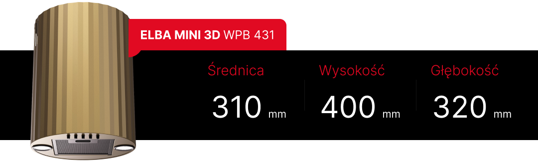 MAAN Elba Mini 3D WPB 431 wymiary