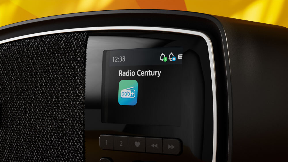 Radio PHILIPS TAV2000DB/00 wyświetlacz TFT, regulacja jasności, informacje o utworze, kadr radia na ekran TFT