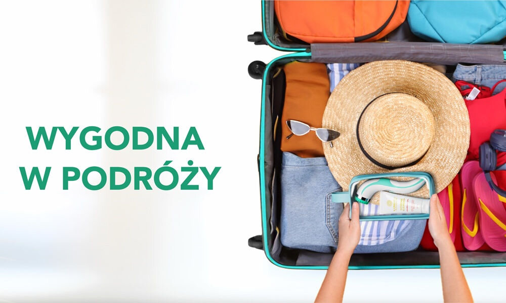 Szczoteczka soniczna do mycia twarzy LUMINEO 8688 Pro Turkusowy + Żel do skóry delikatnej i wrażliwej 100 ml ergonomiczny kształt, komfort, bezpieczne przechowywanie