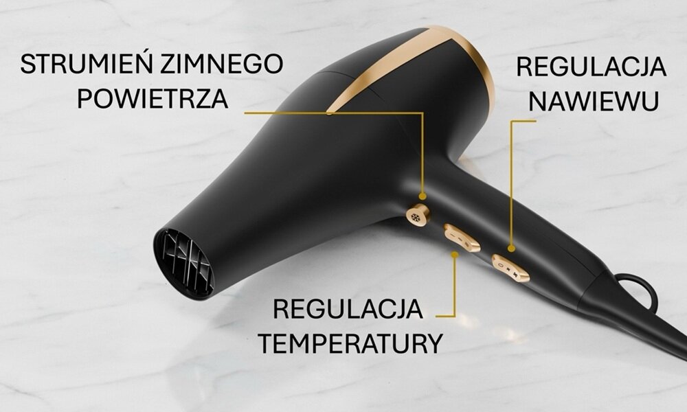 Suszarka LUMINEO HD100BI + Zestaw serum 3 x 20 ml komfortowa stylizacja, 2 prędkości nawiewu, 3 poziomy temperatury, delikatne suszenie, szybkie modelowanie, intensywne wygładzenie