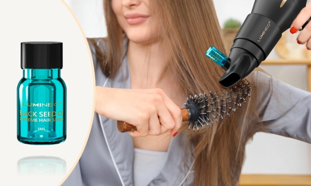 Suszarka LUMINEO HD100BI + Zestaw serum 3 x 20 ml wzmocnienie włosów, regeneracja, odżywienie, ograniczenie wypadania, ochrona, włosy mocniejsze i gładsze