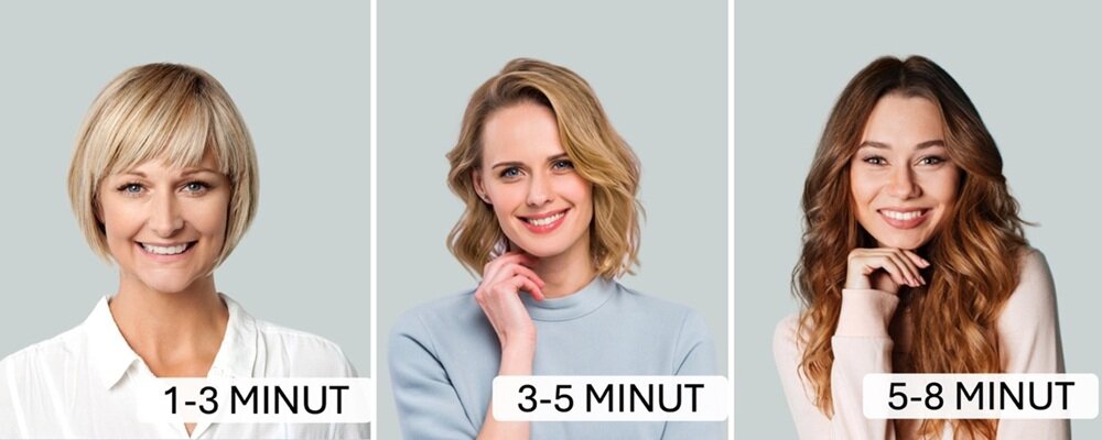 Suszarka LUMINEO HD100BI + Zestaw serum 3 x 20 ml mocny silnik, szybkie suszenie włosów, bez uszkodzeń, oszczędność czasu